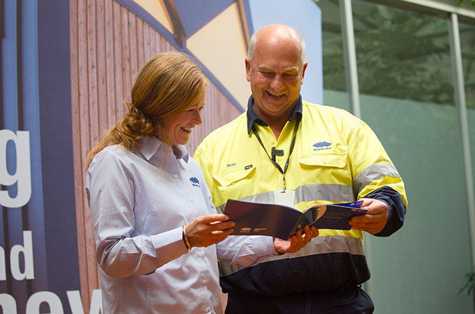 Two BlueScope employees at Western Port facility
