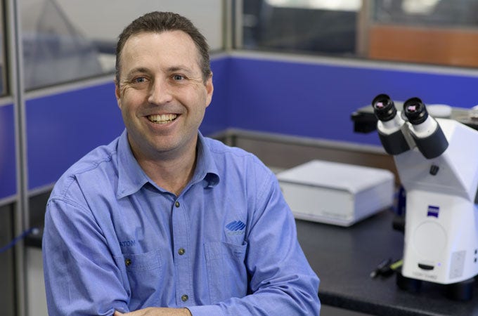 BlueScope employee in a lab
