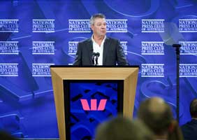 Mark Vassella, BlueScope’s Managing Director and CEO at the National Press Club of Australia